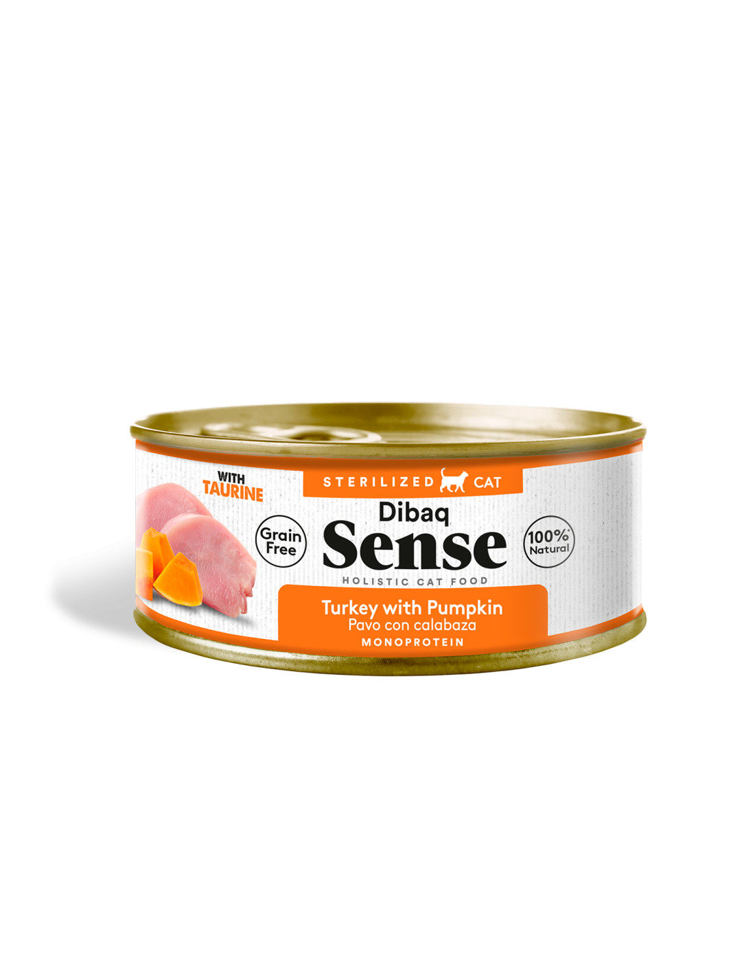 Alimento Húmedo Gato Dibaq Sense Esterilizado Pavo con Calabaza 70 Gr