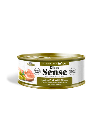 Alimento Húmedo Gato Dibaq Sense Esterilizado Cerdo Ibérico con Aceitunas 70 Gr