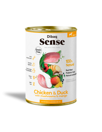 Alimento Húmedo para Perro Adulto Dibaq Sense Pollo y Pato Lata 380 gr