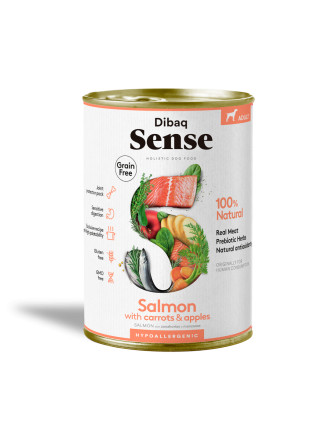 Alimento Húmedo para Perro Adulto Dibaq Sense Salmón Lata 380 gr