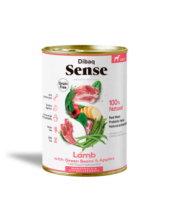 Alimento Húmedo para Perro Dibaq Sense Cordero Lata  380 gr