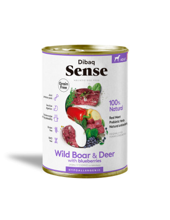Alimento Húmedo para Perro Puppy Dibaq Sense Pavo y Salmón Lata 380 gr