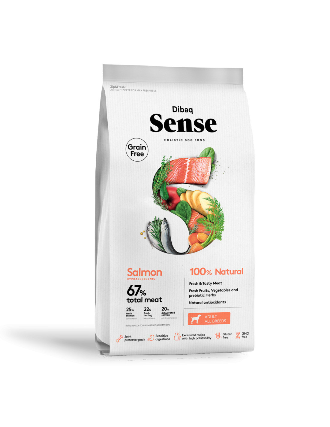 Alimento para Perro Adulto Dibaq Sense Salmón 2 kg