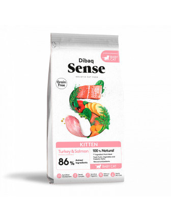 Alimento Dibaq Sense Kitten Salmon y Pavo para Gatos