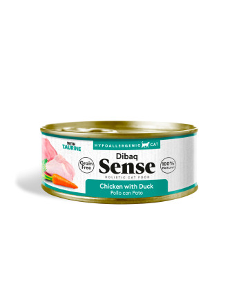 Alimento Húmedo Gato Adulto Dibaq Sense Pollo Y Pato Lata 70 Gr