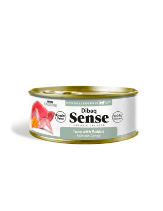 Alimento Húmedo Gato Adulto Dibaq Sense Atún Y Conejo Lata 70 Gr