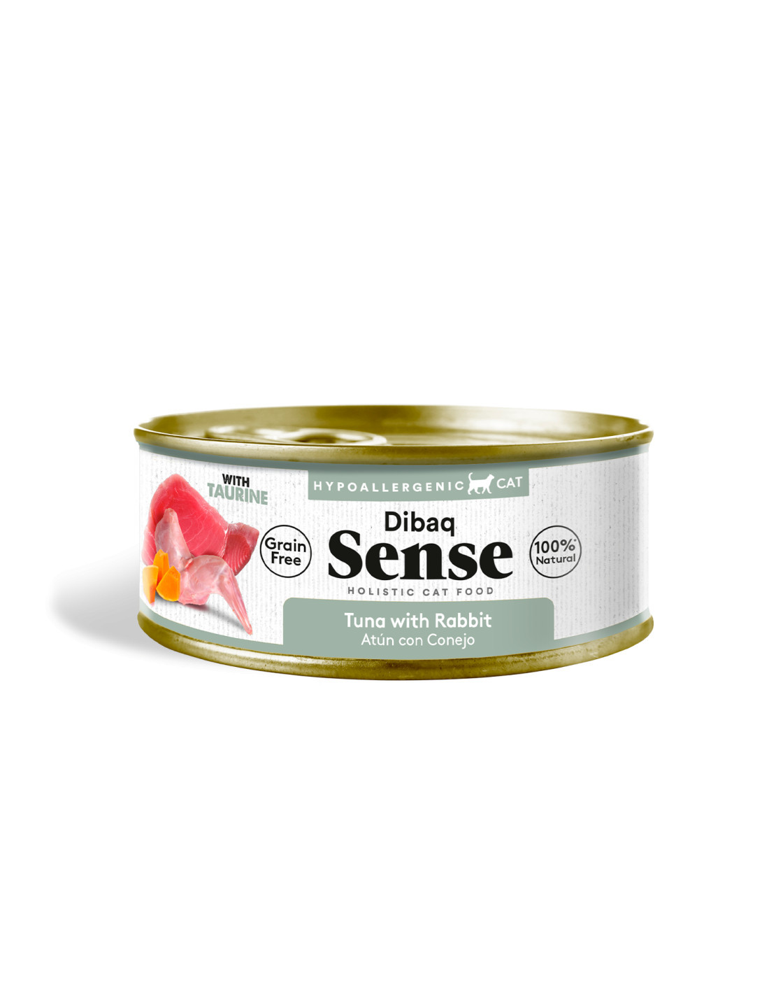 Alimento Húmedo Gato Adulto Dibaq Sense Atún Y Conejo Lata 70 Gr