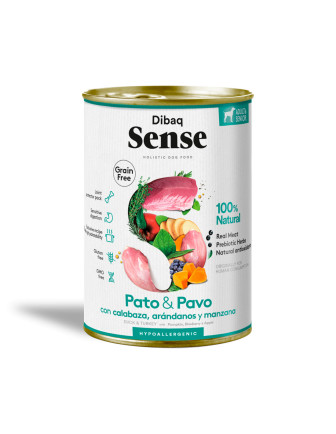 Alimento Húmedo Adulto Dibaq Sense Pato y Pavo Lata 380 Gr