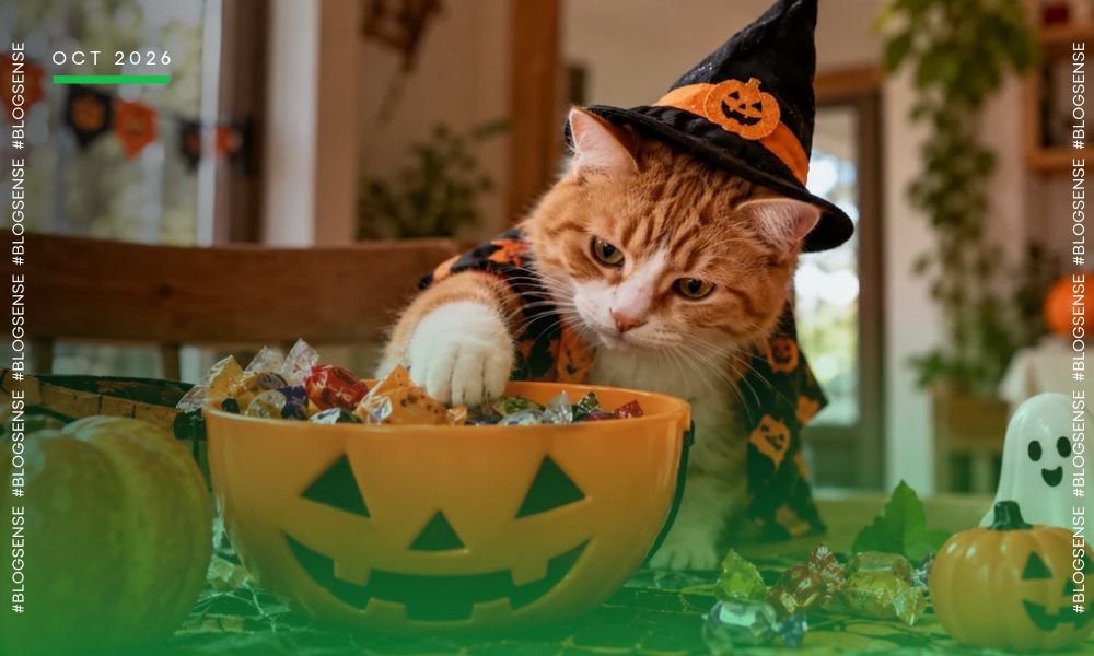Halloween con perros y gatos y los dulces que pueden ponerlos en riesgo