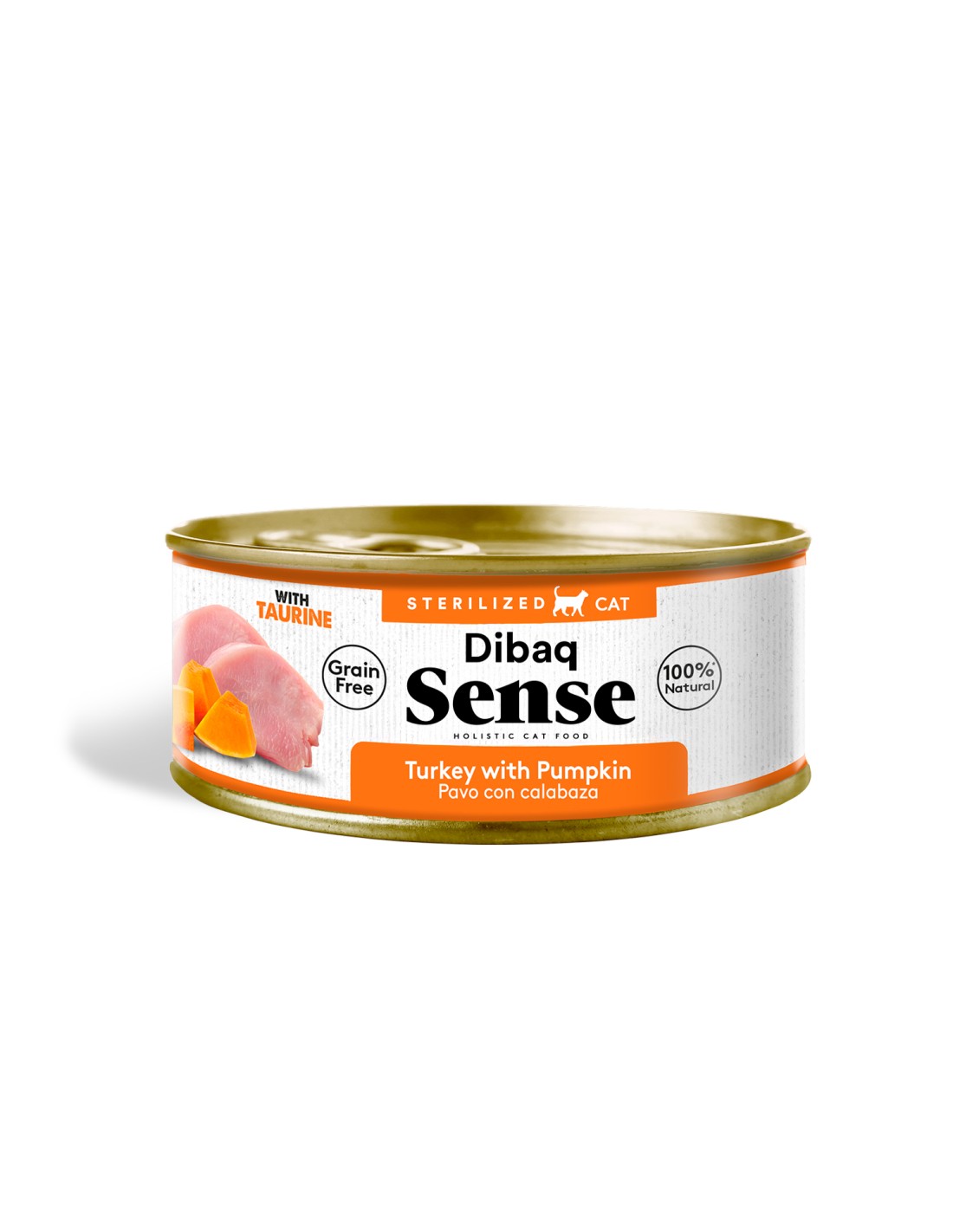 Alimento Húmedo para Gato Adulto Dibaq Sense Esterilizado Pavo con Calabaza 70g
