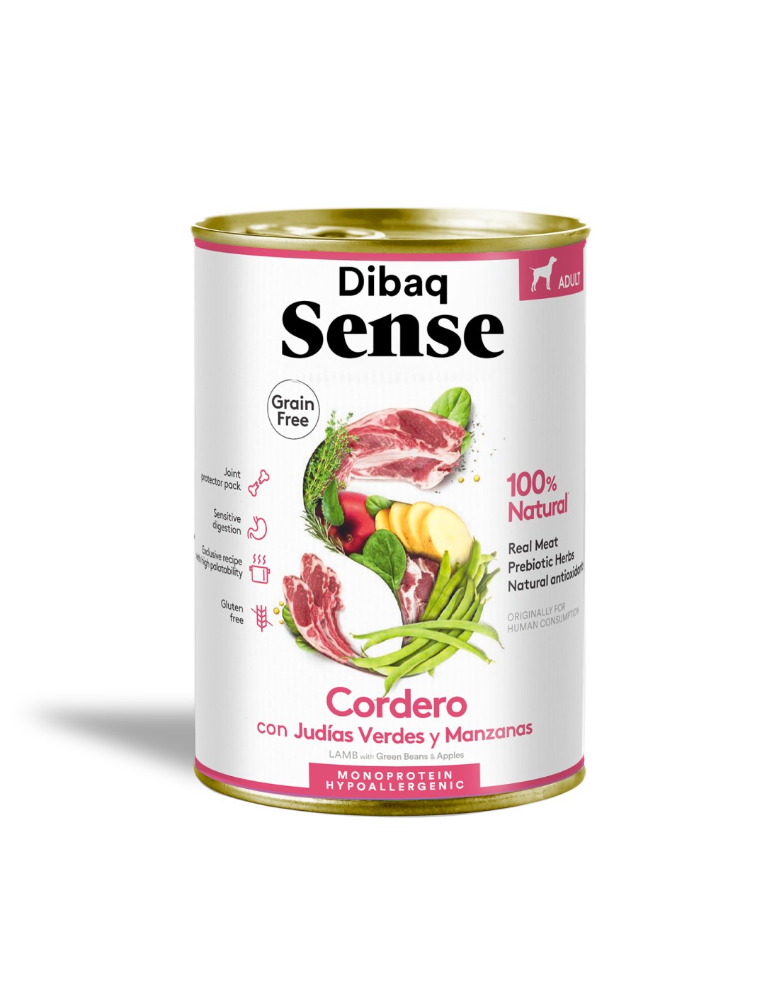 Alimento Húmedo para Perro Adulto Dibaq Sense Cordero 380g
