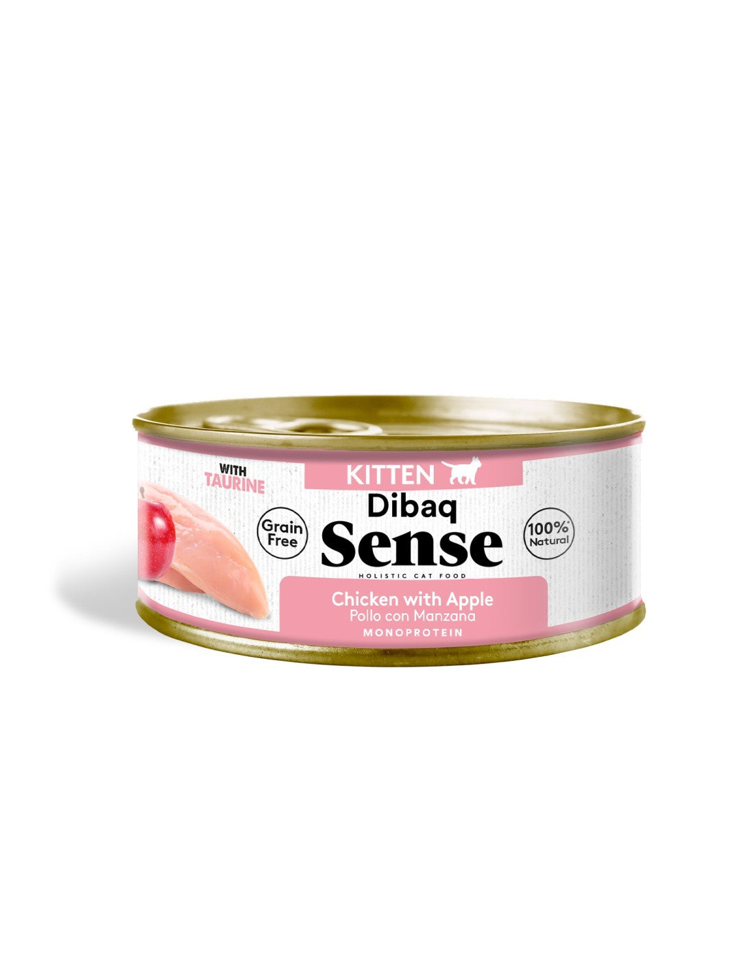 Alimento Húmedo para Gato Adulto Dibaq Sense Pollo con Manzana 70g