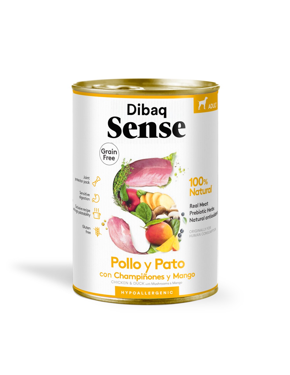 Alimento Húmedo para Perro Adulto Dibaq Sense Pollo y Pato 380g