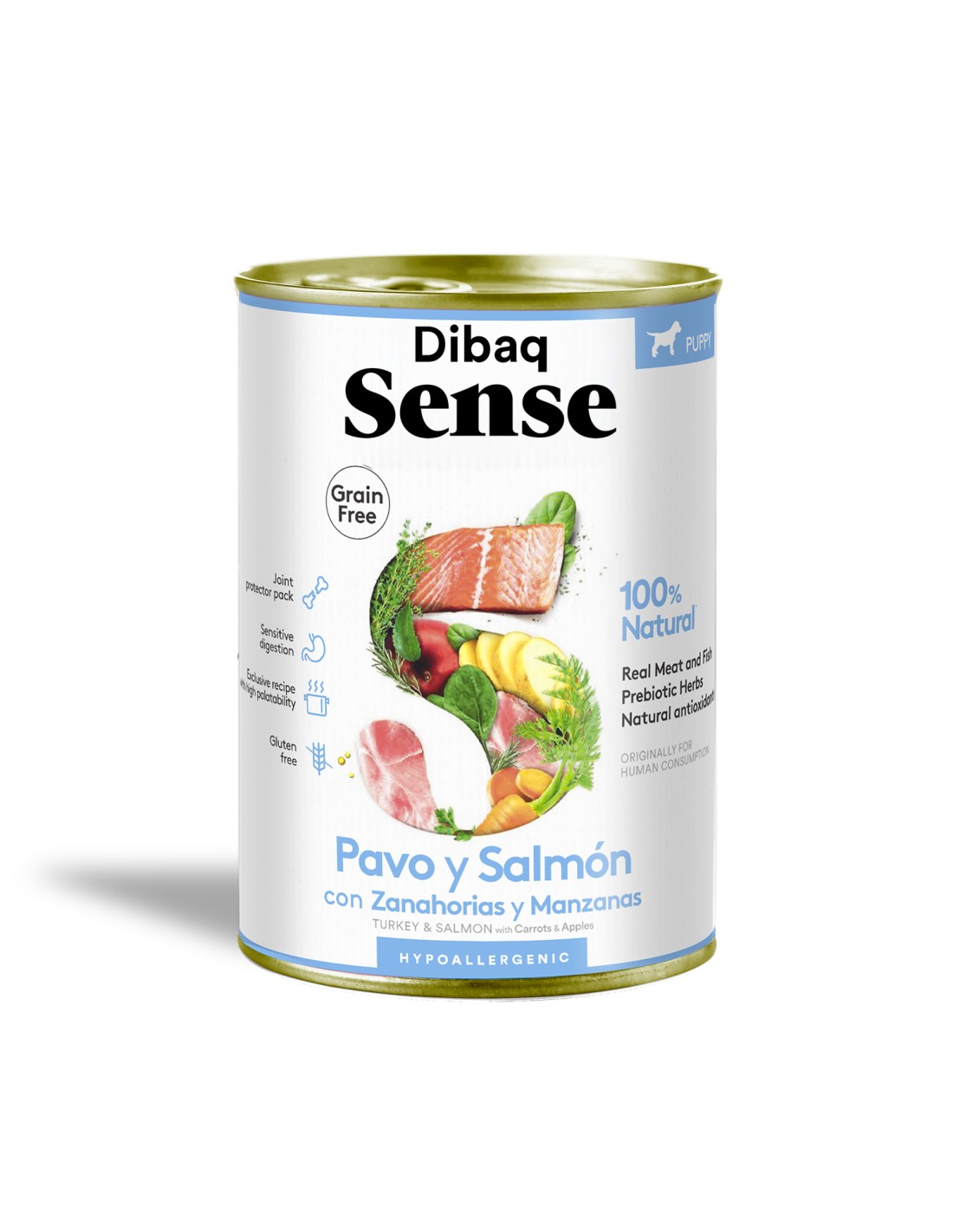 Alimento Húmedo para Perro Adulto Dibaq Sense Pavo y Salmón 380g