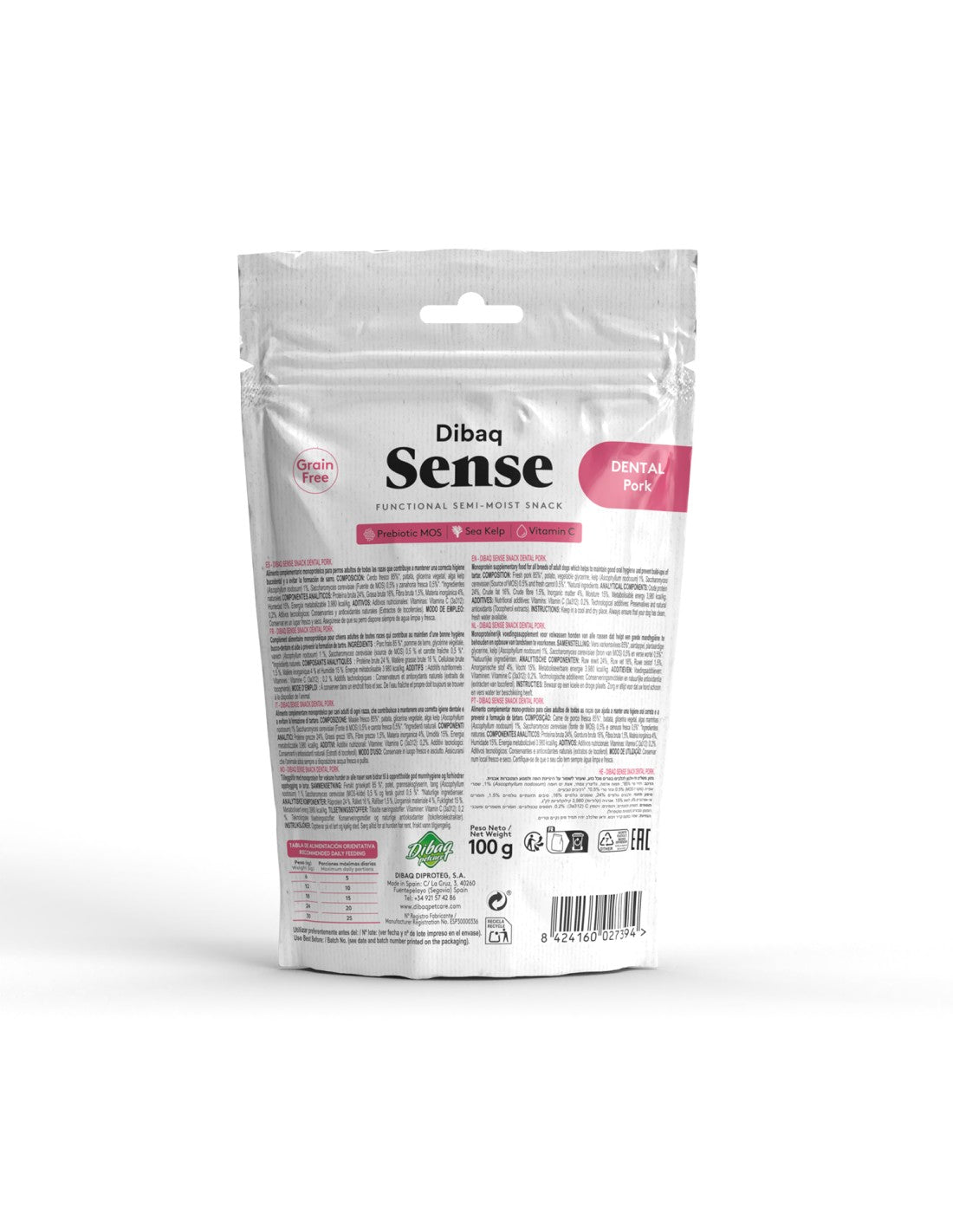 Snack Funcional para Perros Dibaq Sense Dental de Cerdo