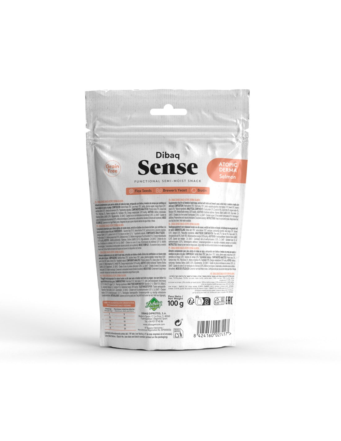 Snack Funcional para Perros Dibaq Sense Piel Atópica de Salmón